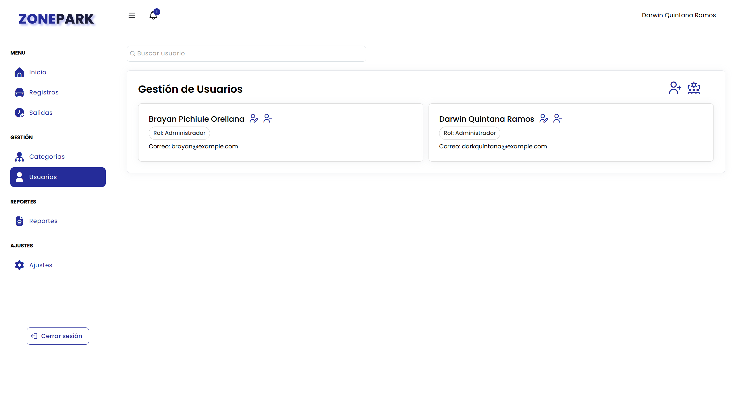 Gestión de Usuarios